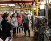 Students auditing boiler room