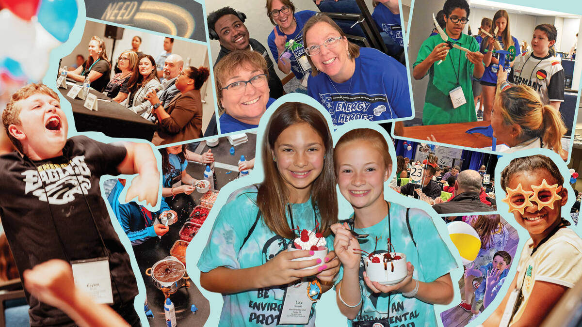 collage of student pictures of having fun at the Youth Awards