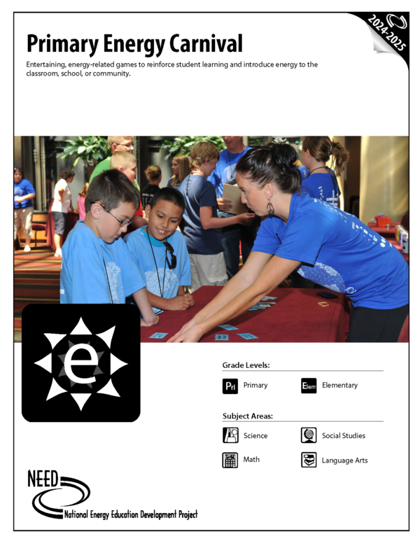 Primary Energy Carnival Cover, with image of students playing.