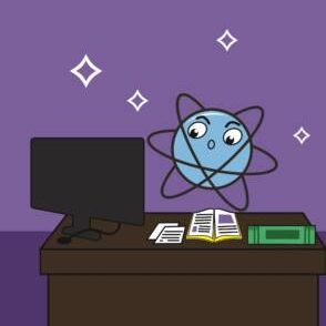 Illustration of an atom using a computer